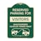 Signmission Reserved Parking for Visitors Unauthorized Vehicles Towed Away Alum Sign, 24" x 18", G-1824-23069 A-DES-G-1824-23069 - alternate 1